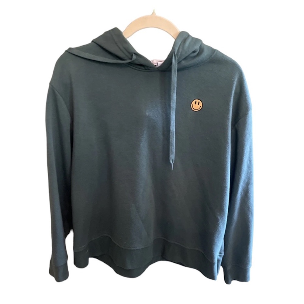 Love Streak Unisex Green Hoodie w Embroidery Size L